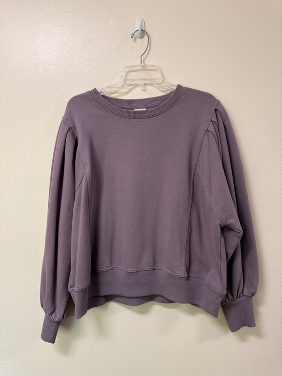 a new day Tops - a new day Dusty Purple Puff-Sleeve Sweatshirt